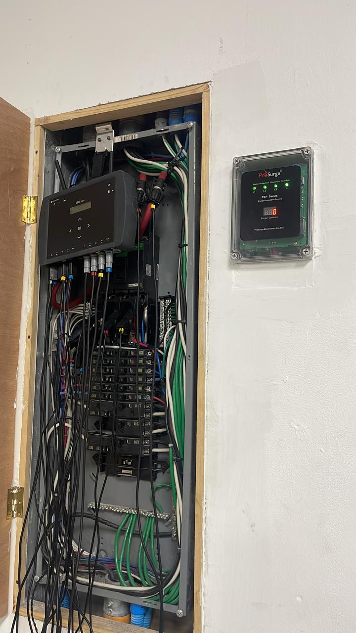 Componentes y cableado de un tablero eléctrico en campo