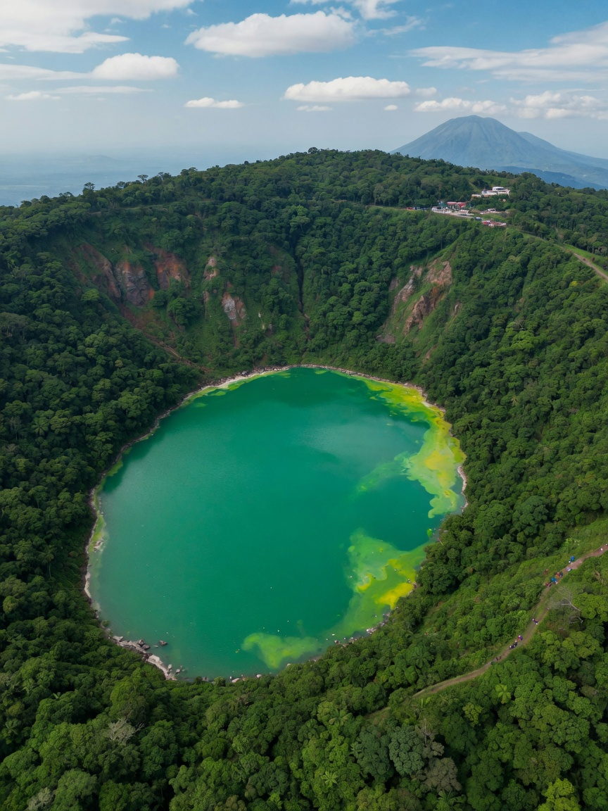Laguna de Alegría en el Volcán Tecapa, Usulután, El Salvador